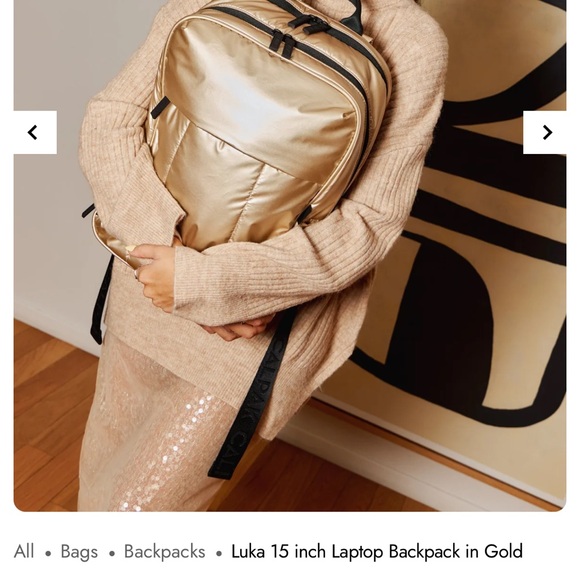 Calpak Gold Luka Backpack 15-Inch Laptop - Picture 8 of 12